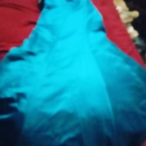 A blueish teal Prom Dress